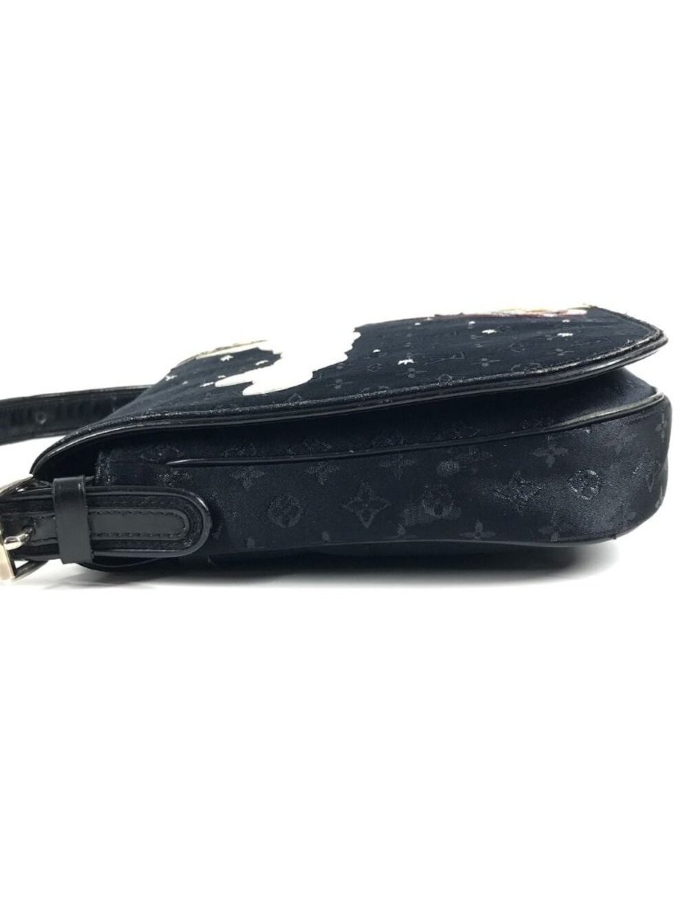 Louis Vuitton Shoulder Bag Comte de Fe Musette Satin Canvas Black - Picture 4 of 9